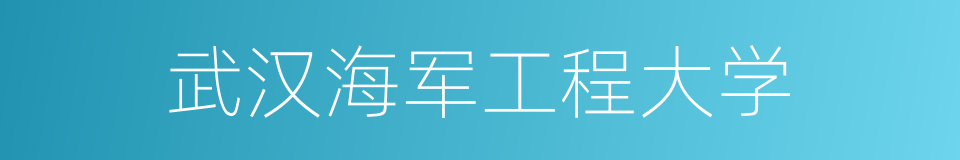 武汉海军工程大学的同义词