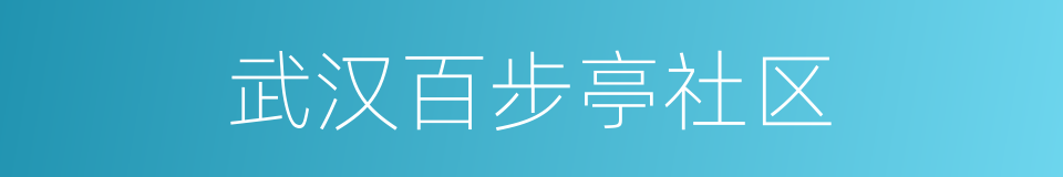 武汉百步亭社区的同义词