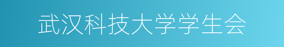 武汉科技大学学生会的同义词