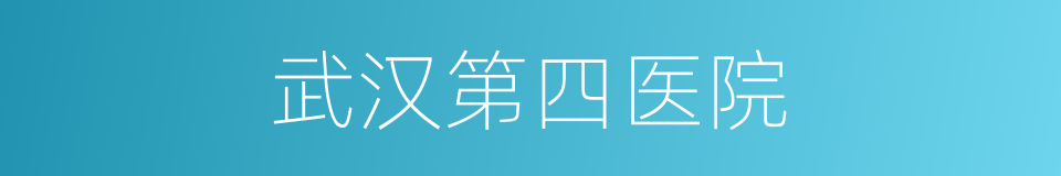 武汉第四医院的同义词