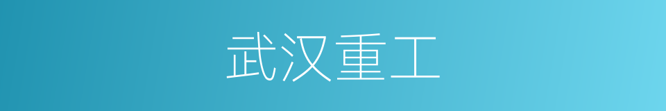 武汉重工的同义词