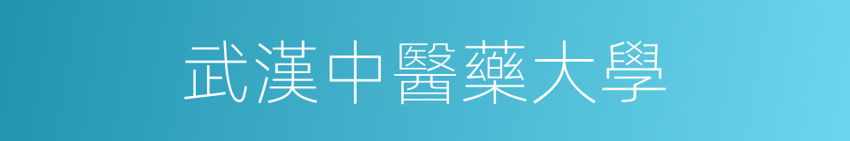 武漢中醫藥大學的同義詞