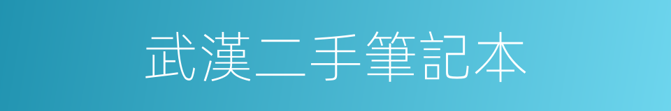 武漢二手筆記本的同義詞