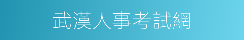 武漢人事考試網的同義詞