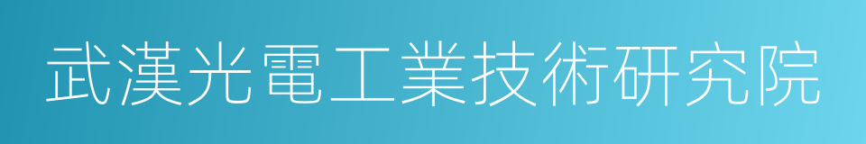 武漢光電工業技術研究院的同義詞