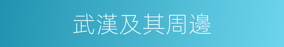 武漢及其周邊的同義詞