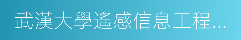 武漢大學遙感信息工程學院的同義詞