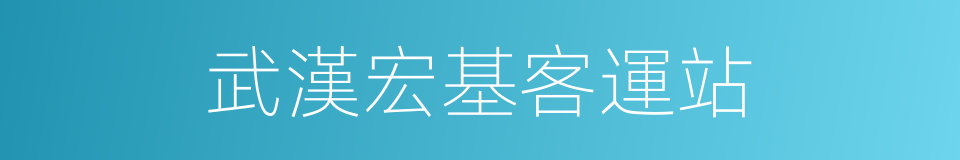 武漢宏基客運站的同義詞