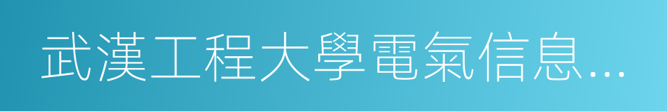 武漢工程大學電氣信息學院的同義詞