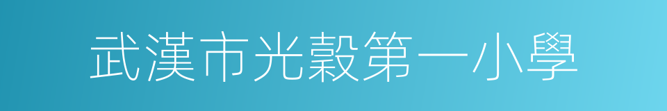 武漢市光穀第一小學的同義詞