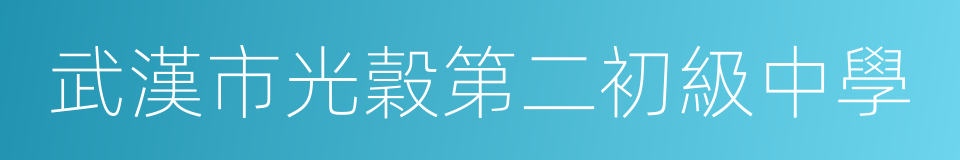 武漢市光穀第二初級中學的同義詞