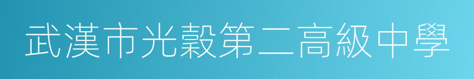 武漢市光穀第二高級中學的同義詞