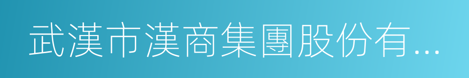 武漢市漢商集團股份有限公司的同義詞