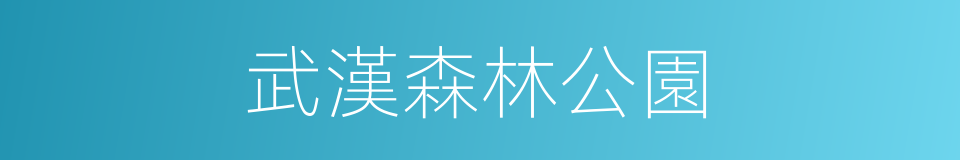 武漢森林公園的同義詞