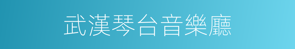 武漢琴台音樂廳的同義詞