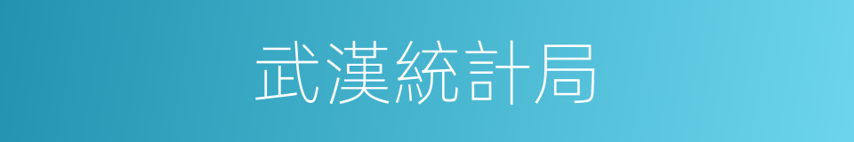 武漢統計局的同義詞