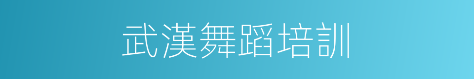 武漢舞蹈培訓的同義詞