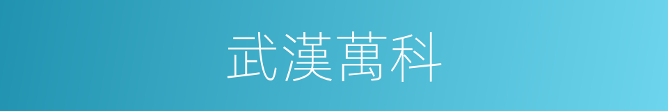 武漢萬科的同義詞