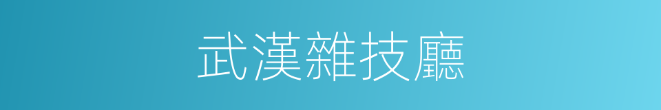 武漢雜技廳的同義詞