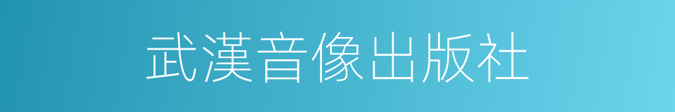 武漢音像出版社的同義詞