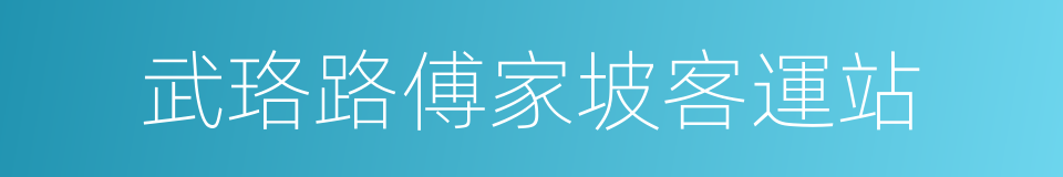 武珞路傅家坡客運站的同義詞