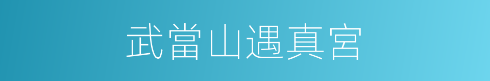 武當山遇真宮的同義詞