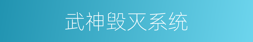武神毁灭系统的同义词