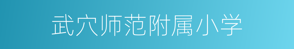 武穴师范附属小学的同义词