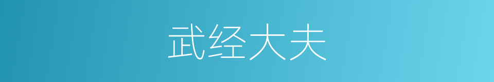 武经大夫的同义词