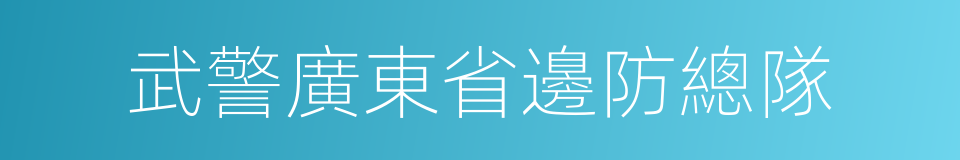 武警廣東省邊防總隊的同義詞