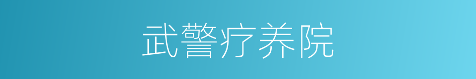 武警疗养院的同义词