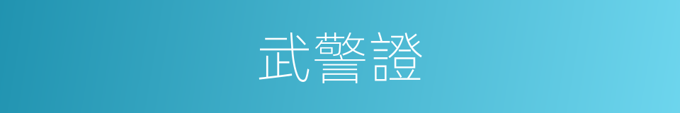 武警證的同義詞