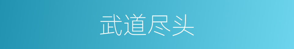 武道尽头的同义词