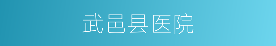武邑县医院的同义词