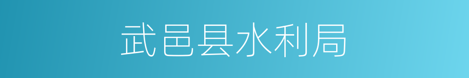 武邑县水利局的同义词