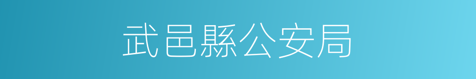 武邑縣公安局的同義詞