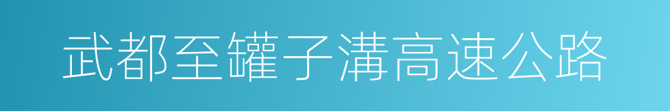 武都至罐子溝高速公路的同義詞