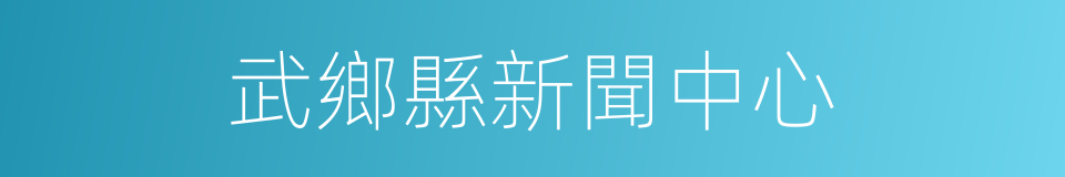 武鄉縣新聞中心的同義詞