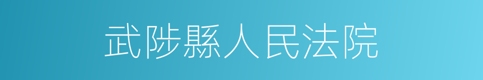 武陟縣人民法院的同義詞