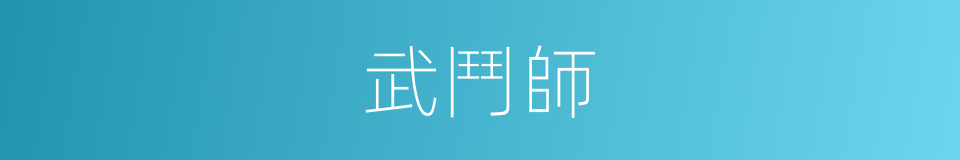 武鬥師的同義詞