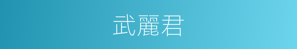 武麗君的同義詞