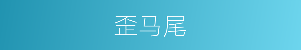 歪马尾的同义词