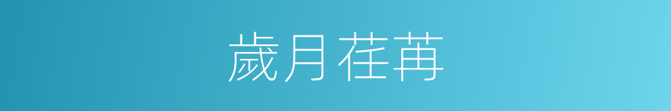 歲月荏苒的意思