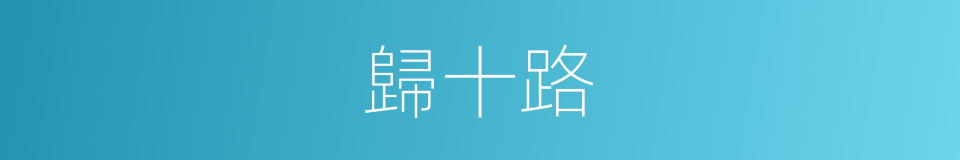歸十路的同義詞