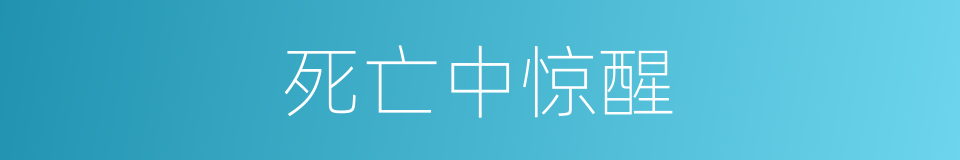 死亡中惊醒的同义词