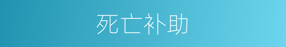 死亡补助的同义词