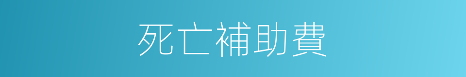 死亡補助費的同義詞