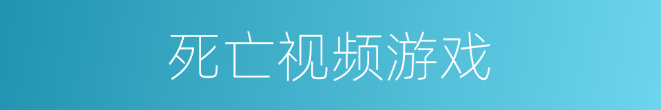 死亡视频游戏的同义词