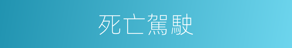 死亡駕駛的同義詞