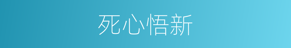 死心悟新的同义词